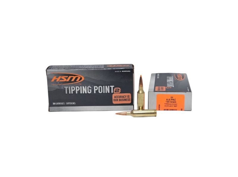 HSM Tipping Point 6.5 PRC 140 Grain Hornady SST