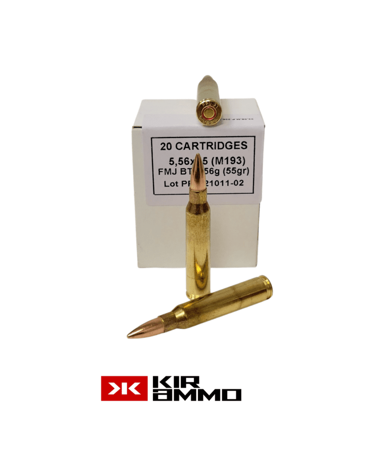 PPU 5.56x45mm M193 55 grain FMJ box e1644602325945