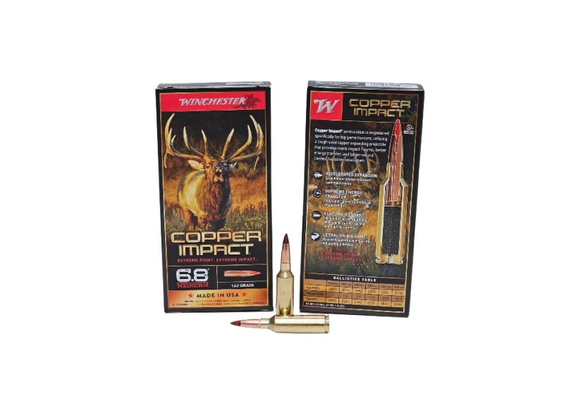 Winchester 6.8 Western 162 Grain Copper Extreme Point lead free