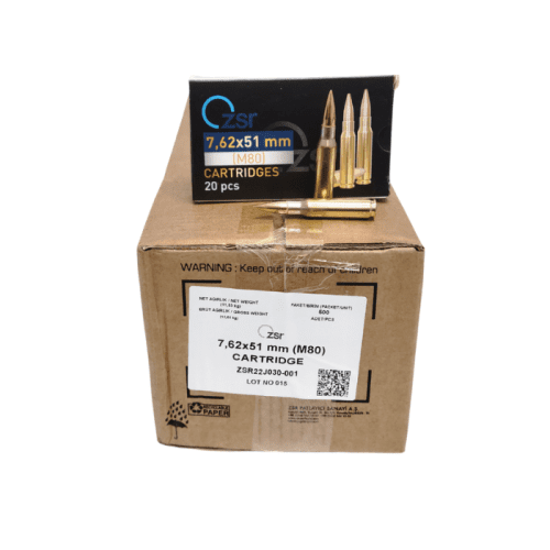 ZSR .308 Win 7.62x51mm CASE M80 149 Grain FMJ 500 Rounds